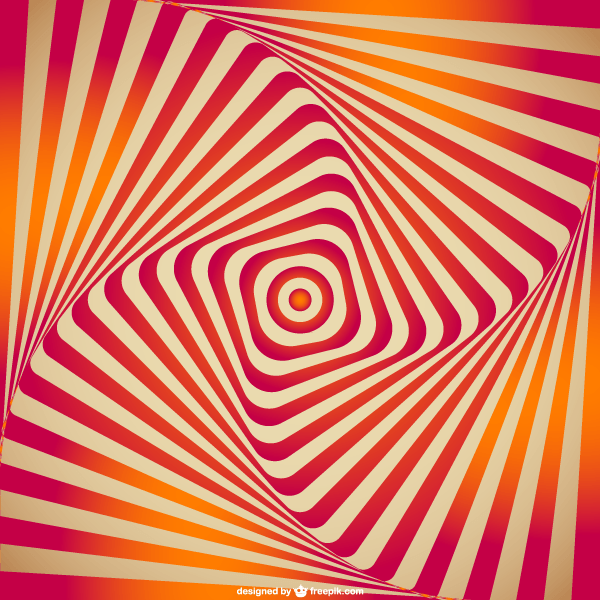 600x600 Colorful Spiral Optical Illusion Background Vector