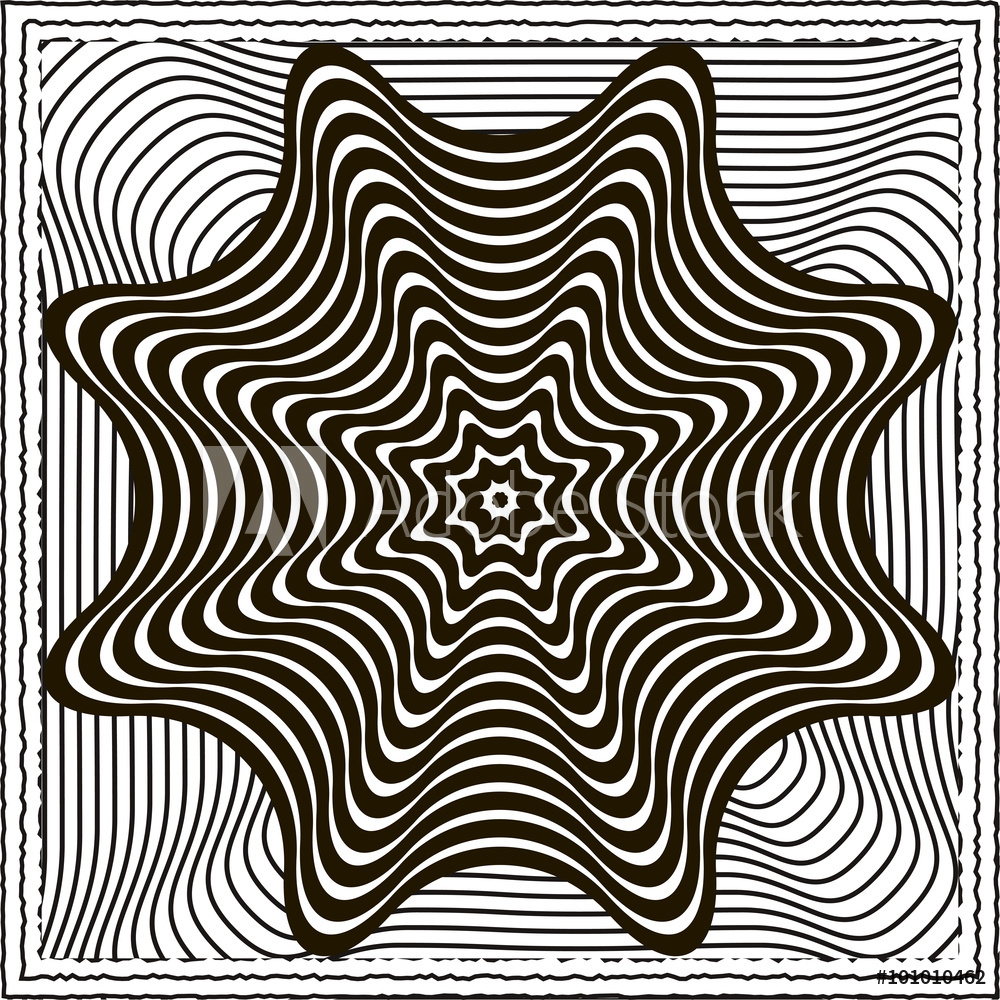 1000x1000 Fotografie, Obraz Optical Illusion Vector Backgroundlack