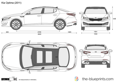 400x283 Kia Optima Vector Drawing