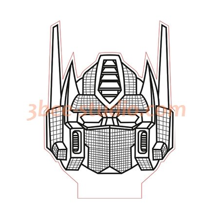 Optimus Prime Illusion Lamp Plan Vector Op For Cnc 450x450 Optimus Prime Illusion Lamp Plan Vector Op For Cnc
