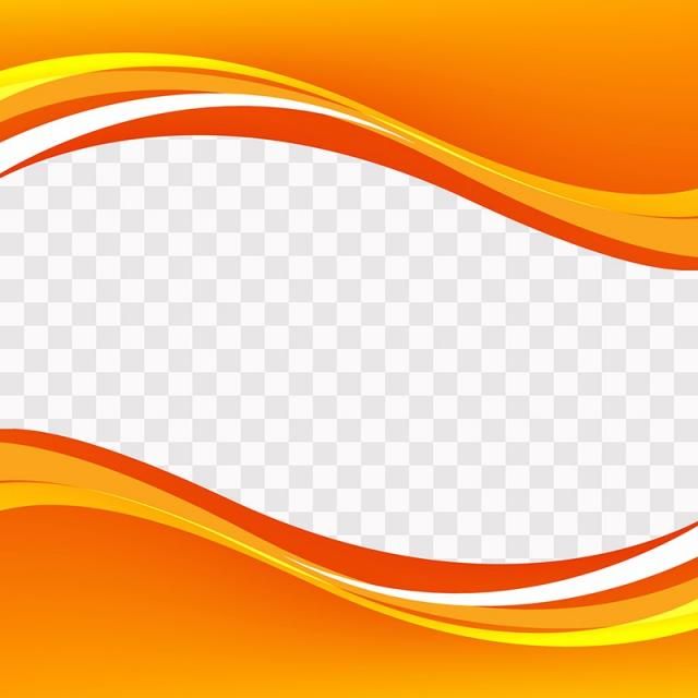 640x640 Orange Wavy Shapes On Transparent Background Curved, Orange