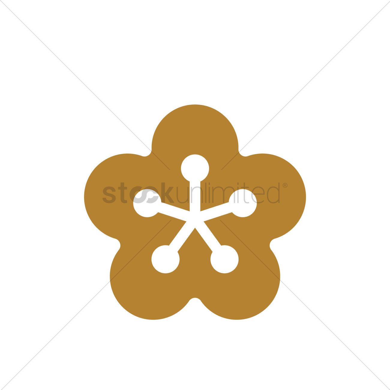 Chinese Blossom Vector Image 1300x1300 Chinese Blossom Vector Image