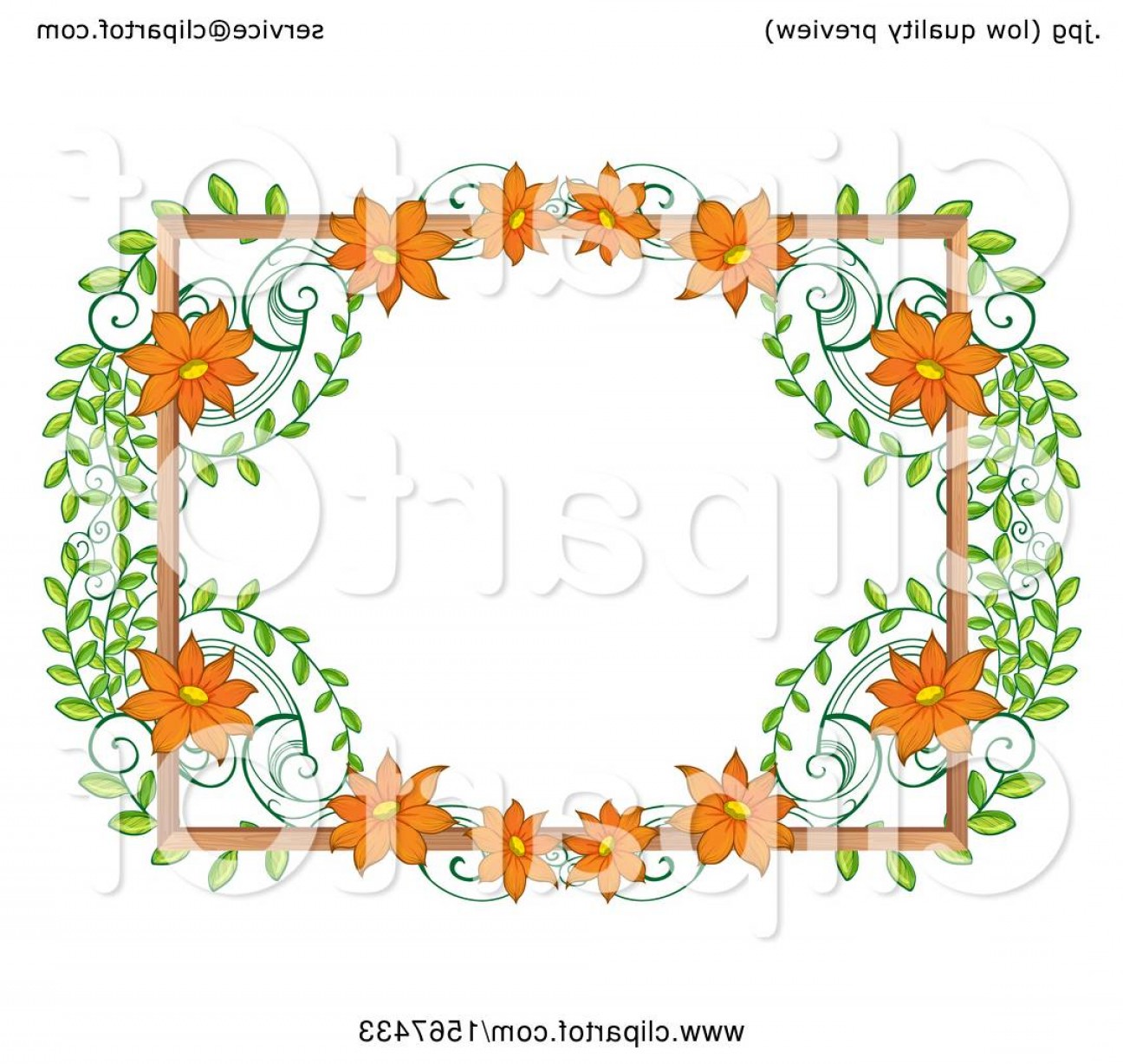 Floral Border With An Orange Floral Vine Cqrecords 1296x1228 Floral Border With An Orange Floral Vine Cqrecords