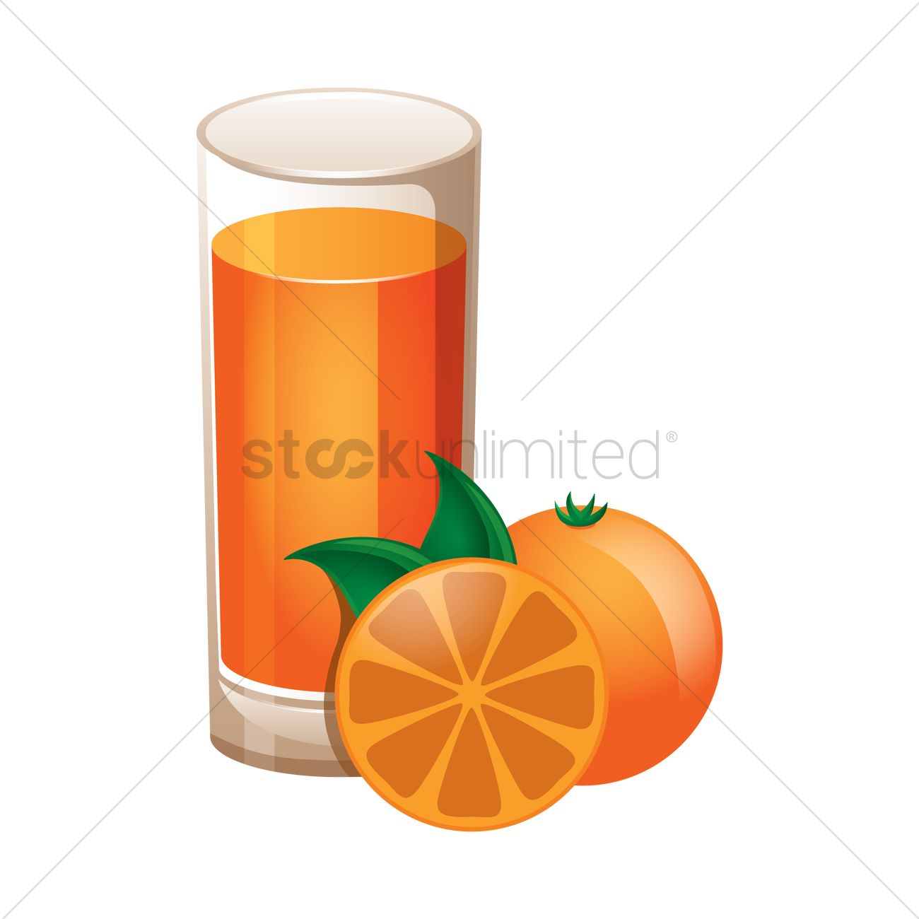 A Glass Of Orange Juice Vector Image 1300x1300 A Glass Of Orange Juice Vector Image