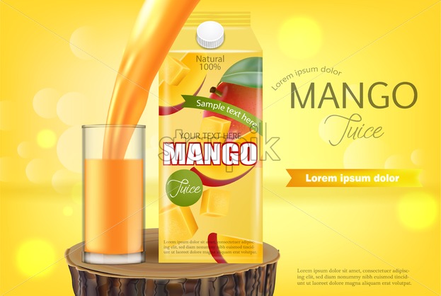 Mango Juice Vector Realistic Product Placement Mock Up Pouring 623x418 Mango Juice Vector Realistic Product Placement Mock Up Pouring