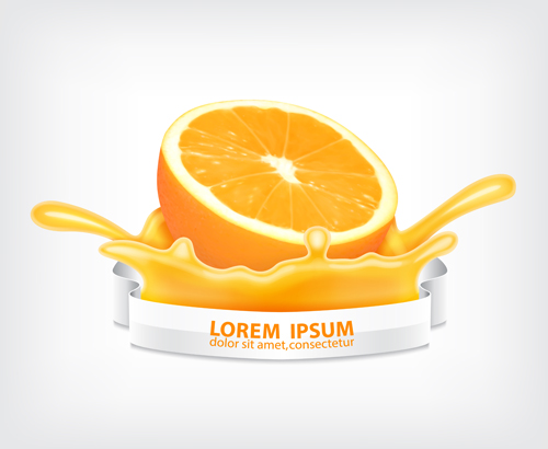 Orange Fruit Juice Splashes Vector 500x410 Orange Fruit Juice Splashes Vector