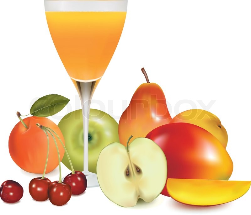 Fresh Fruit And Juice Vector Stock Vector Colourbox 800x686 Fresh Fruit And Juice Vector Stock Vector Colourbox