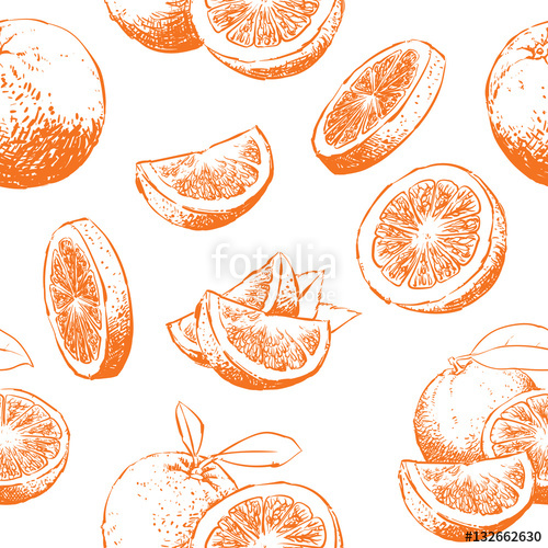 Orange Fruit Pattern Including Seamless On Background, Vector Clip 500x500 Orange Fruit Pattern Including Seamless On Background, Vector Clip