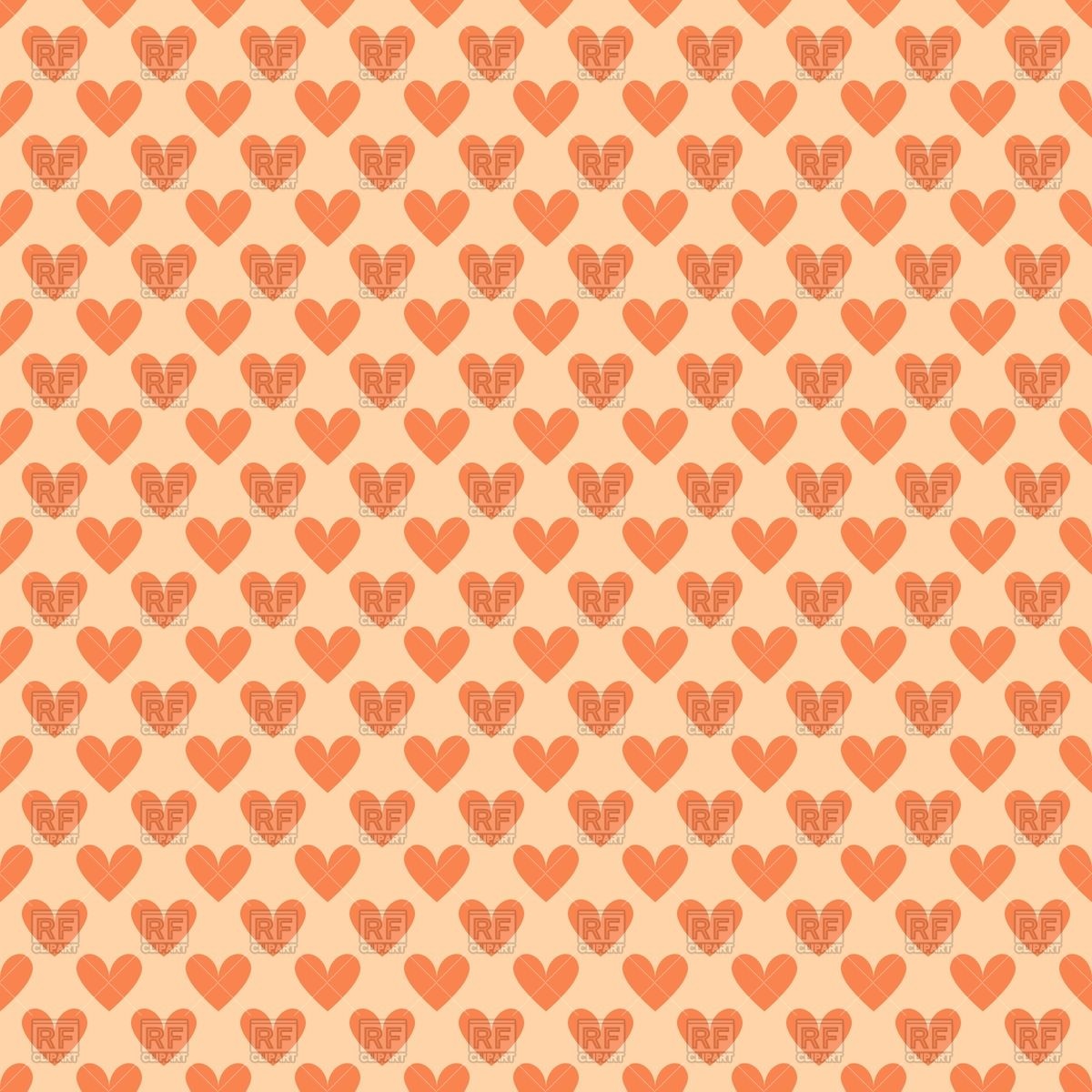 Orange Seamless Pattern With Little Hearts 1200x1200 Orange Seamless Pattern With Little Hearts