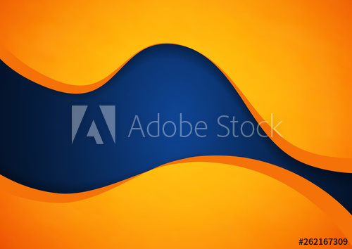 500x354 Abstract Blue And Orange Wave Vector Background