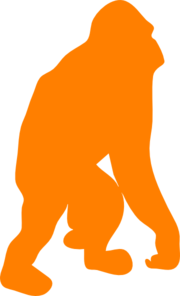 180x296 Orange Orangutan Clip Art