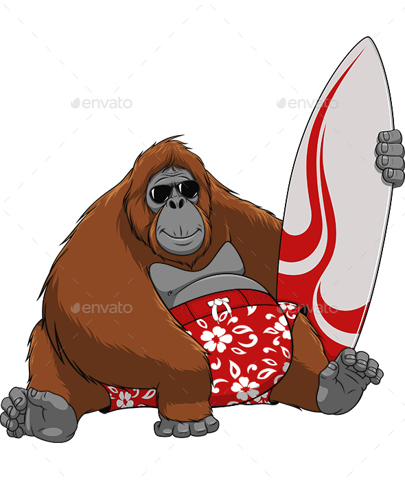 590x700 Orangutan Graphics, Designs Templates From Graphicriver