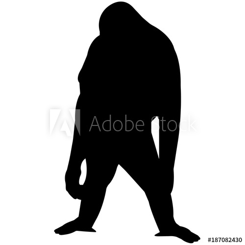500x500 Orangutan Silhouette Vector Graphics