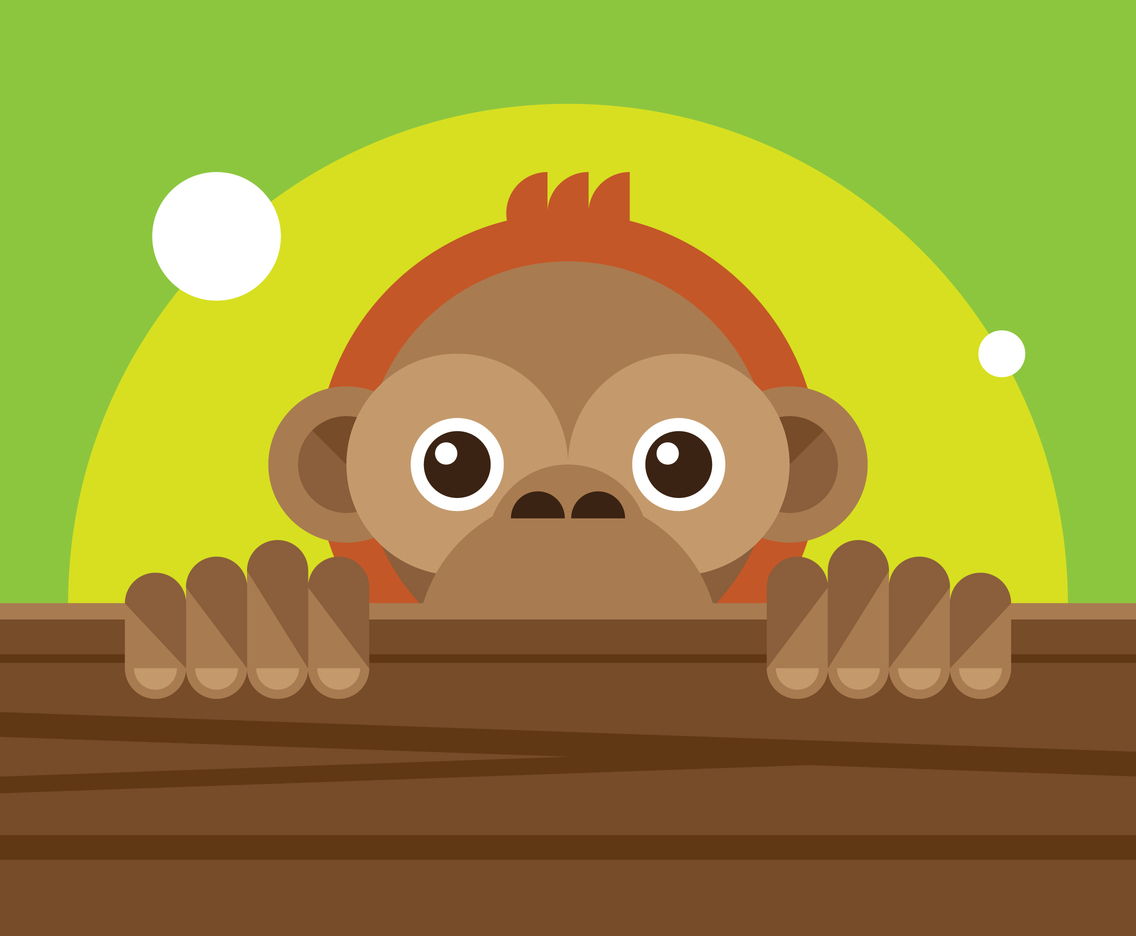 1136x936 Geometric Orangutan Vector Art Graphics