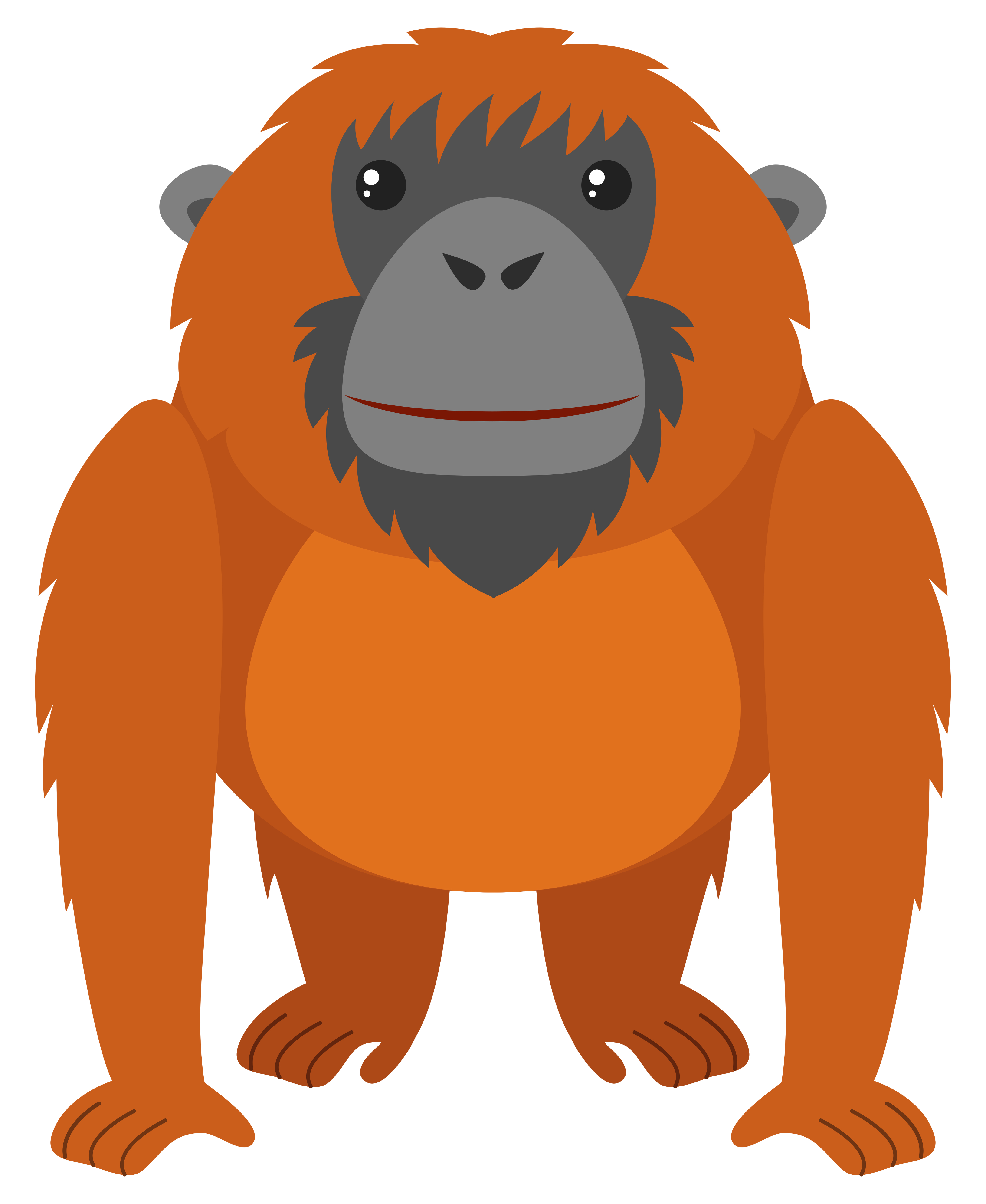 4245x5182 Orang Utan Free Vector Art