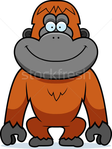452x600 Cartoon Orangutan Vector Illustration Cory Thoman