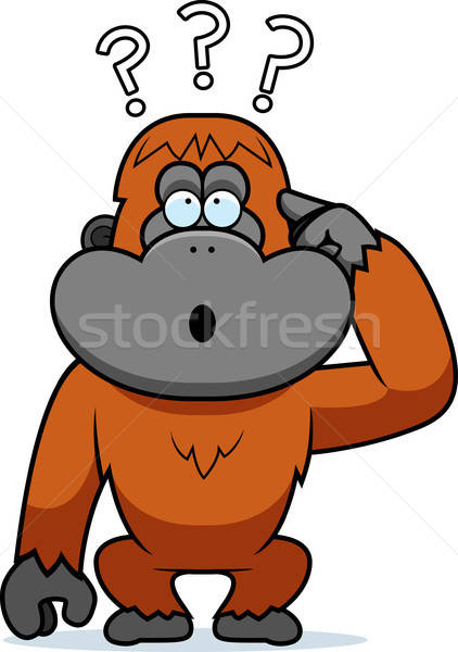 422x600 Cartoon Stupid Orangutan Vector Illustration Cory Thoman