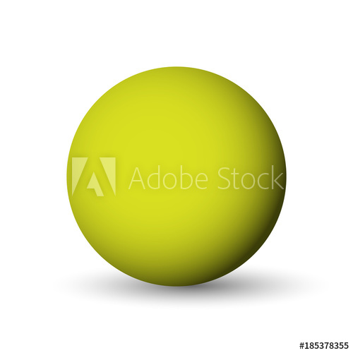 500x500 Green Sphere, Ball Or Orb Vector Object With Dropped Shadow