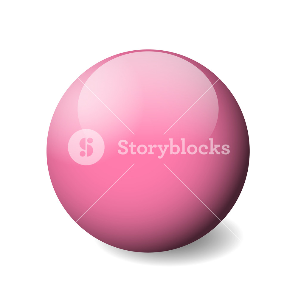 1000x1000 Pink Glossy Sphere, Ball Or Orb Vector Object With Dropped