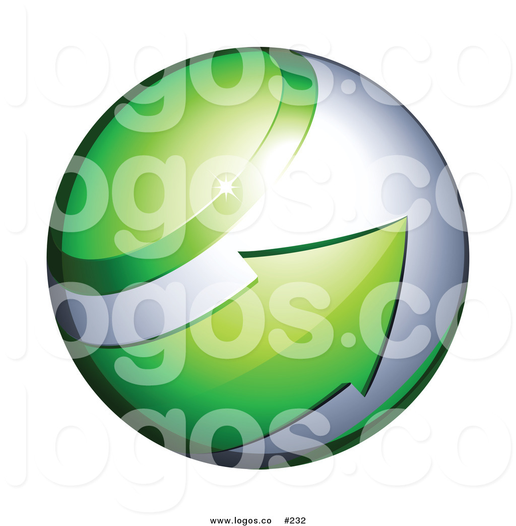 1024x1044 Royalty Free Vector Logo Of A Bright Green Beveled Arrow