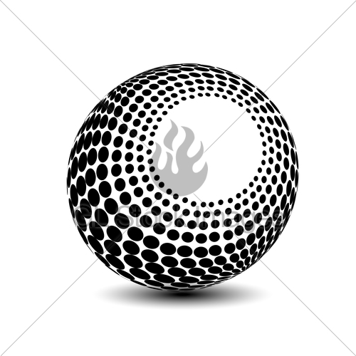 500x500 Vector Globe Symbol Icon Of Sphere, Dotted Orb Gl Stock Images