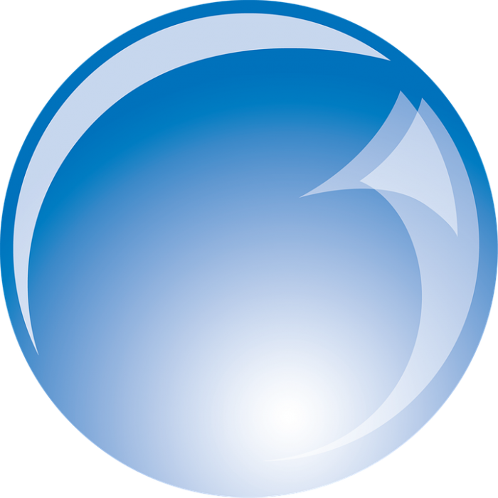 700x700 Blue Orb Png Vector, Clipart