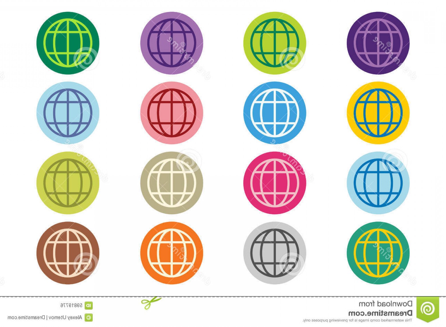 1560x1146 Stock Illustration Globe Earth Logo Vector Icon Set Illustration