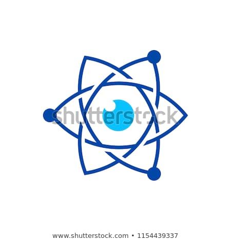 450x470 Eye Atom Logo Vector Icon Illustration