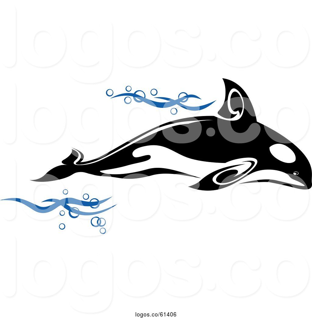 1024x1044 Logo Of Killer Whale Orca With Blue Waves