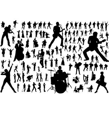 380x400 Music Silhouettes Vector Creating Musical Instruments Music