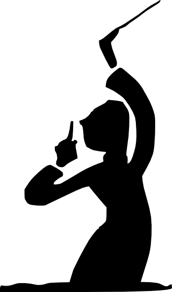 348x591 Cartoon Orchestra Leader Clip Art