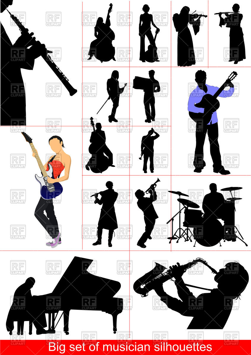 847x1200 Silhouettes Musicians