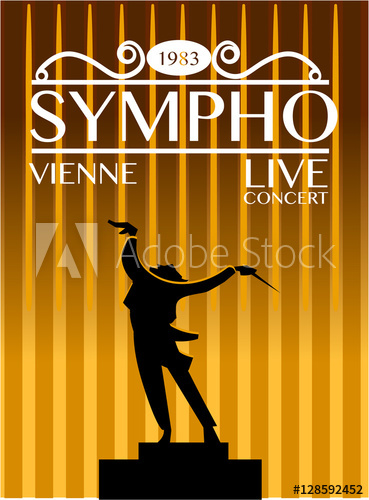 369x500 Vienna Symphony Orchestra Live Concert Poster Expressive