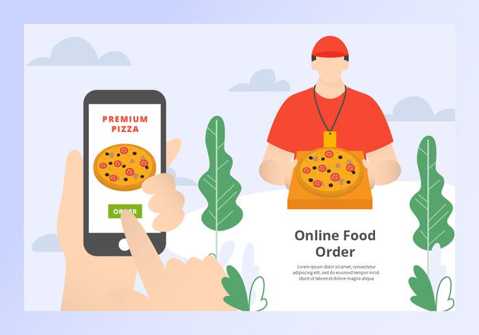 Online Food Order Web Banner Vector 700x490 Online Food Order Web Banner Vector