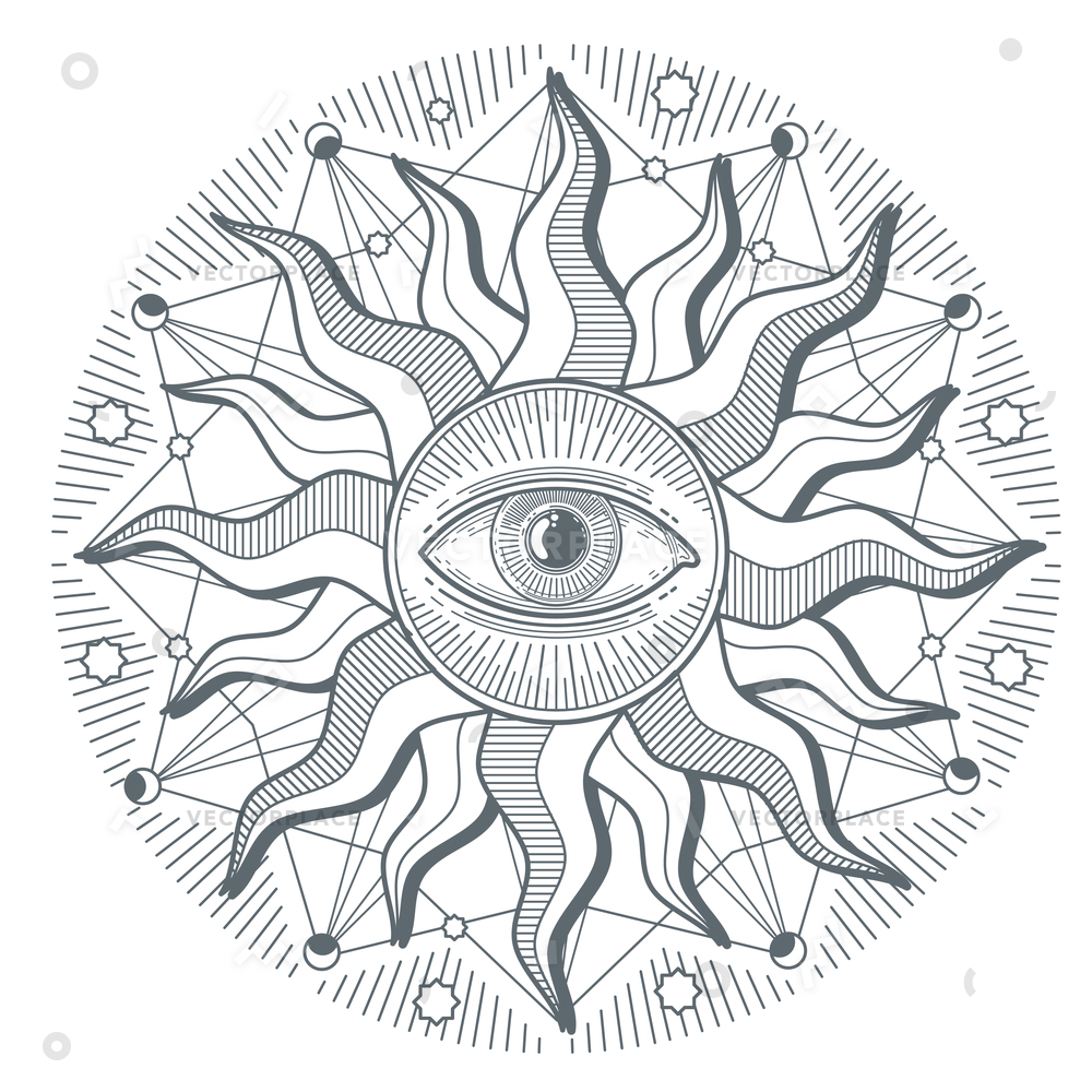 All Seeing Eye Illuminati New World Vector Illustration 1000x1000 All Seeing Eye Illuminati New World Vector Illustration