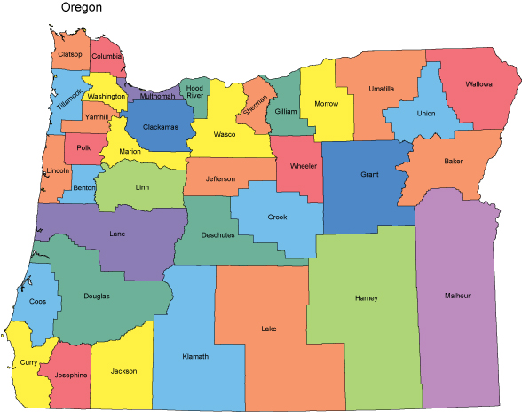 588x464 Oregon Powerpoint Map