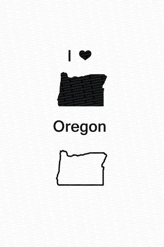 570x855 Oregon Vector State Clipart Oregon Clip Art Oregon Map Clip Etsy