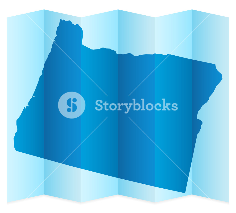 1000x900 Oregon Map On A White Background Vector Illustration Royalty