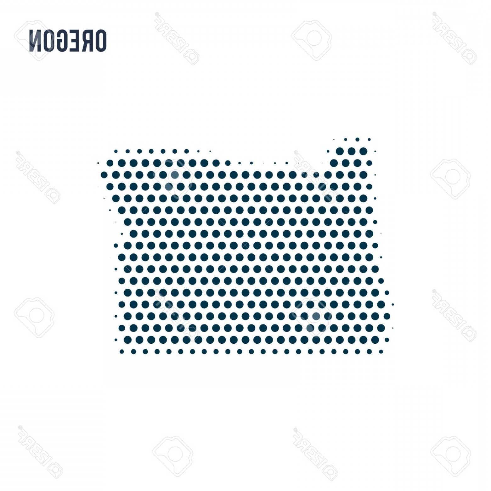 1560x1560 Photostock Vector Dotted Oregon Map Isolated On White Background