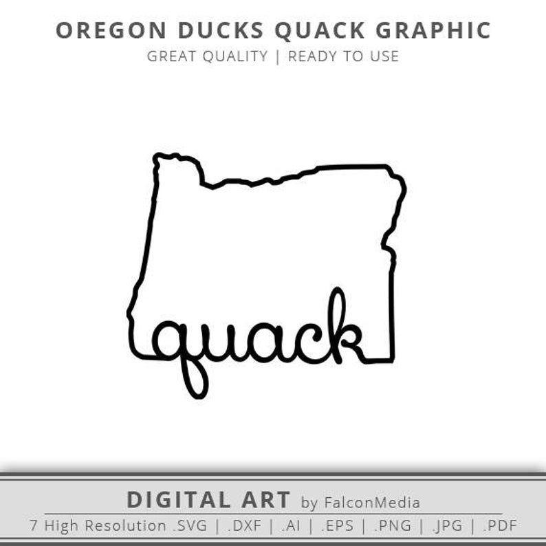 794x794 Oregon Ducks Quack State Outline Digital Etsy