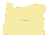 156x121 Free Digital Oregon Outline Blank Map