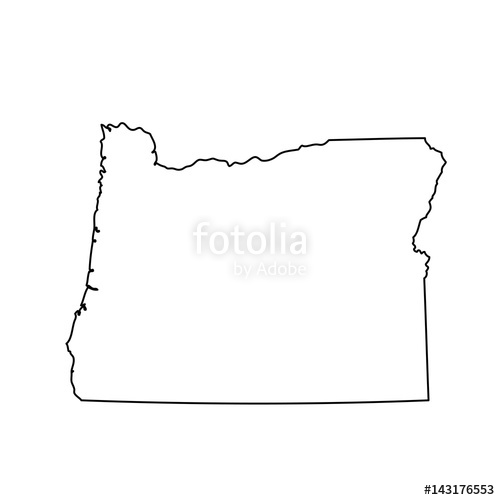 500x500 Map Of The U S State Of Oregon Stock Image And Royalty Free