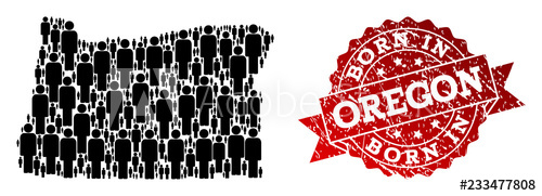 500x181 People Crowd Combination Of Black Population Map Of Oregon State