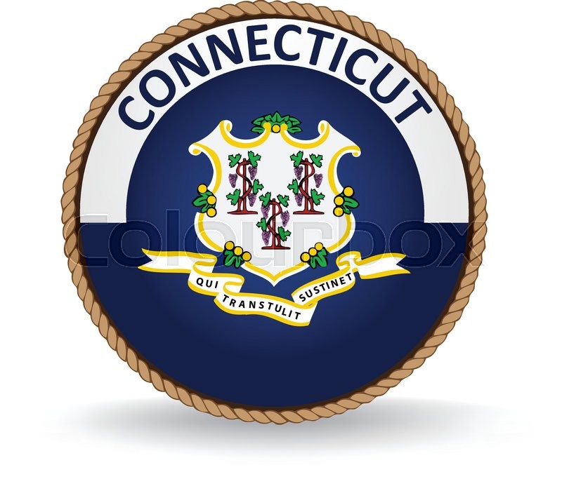 800x683 Flag Seal Of The State Of Connecticut Stock Vector Colourbox