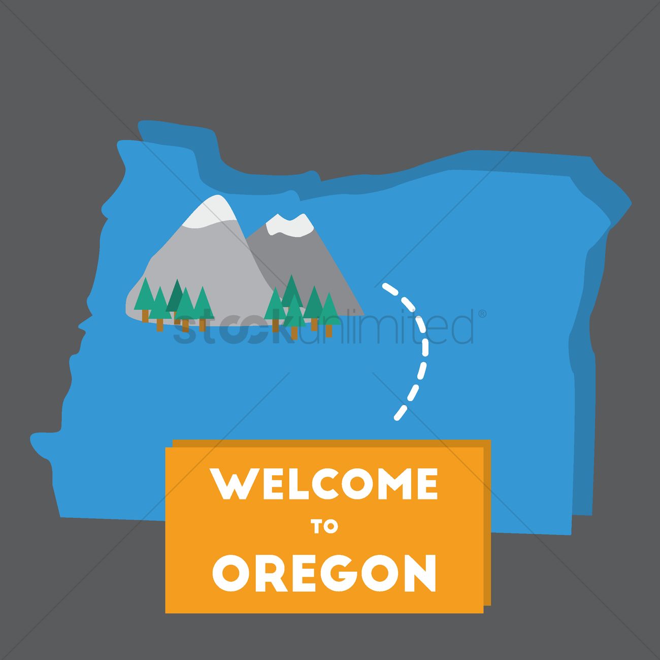 1300x1300 Welcome To Oregon State Vector Image