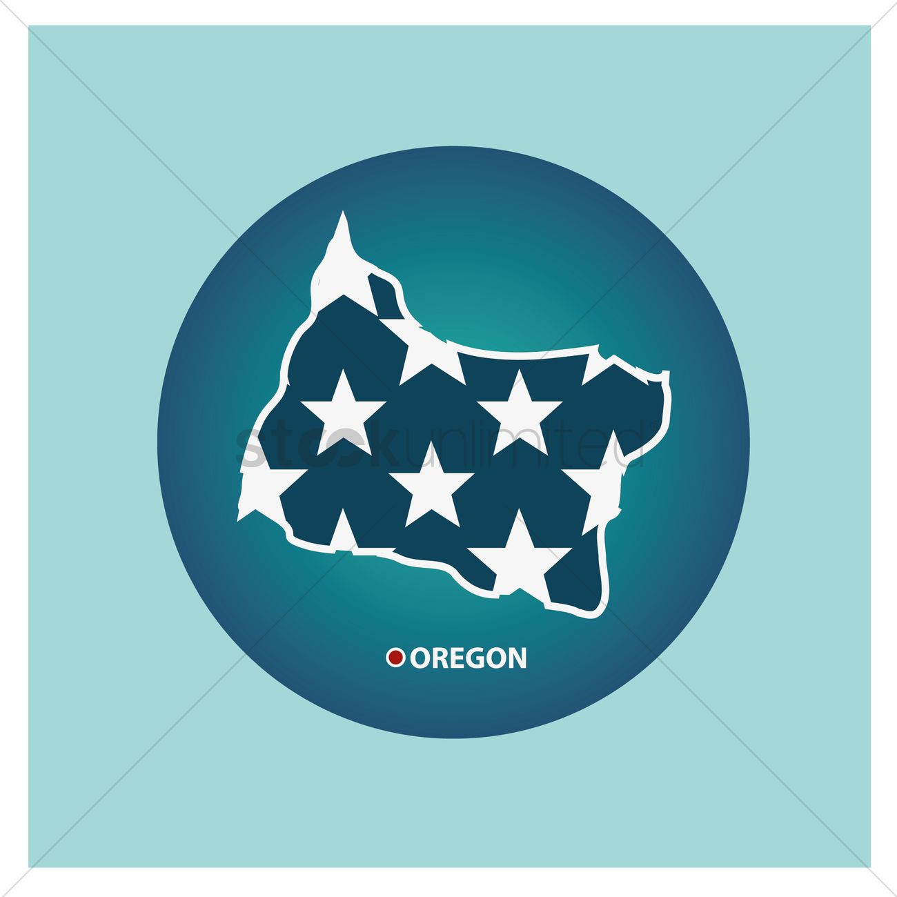 1300x1300 Map Of Oregon State Vector Image