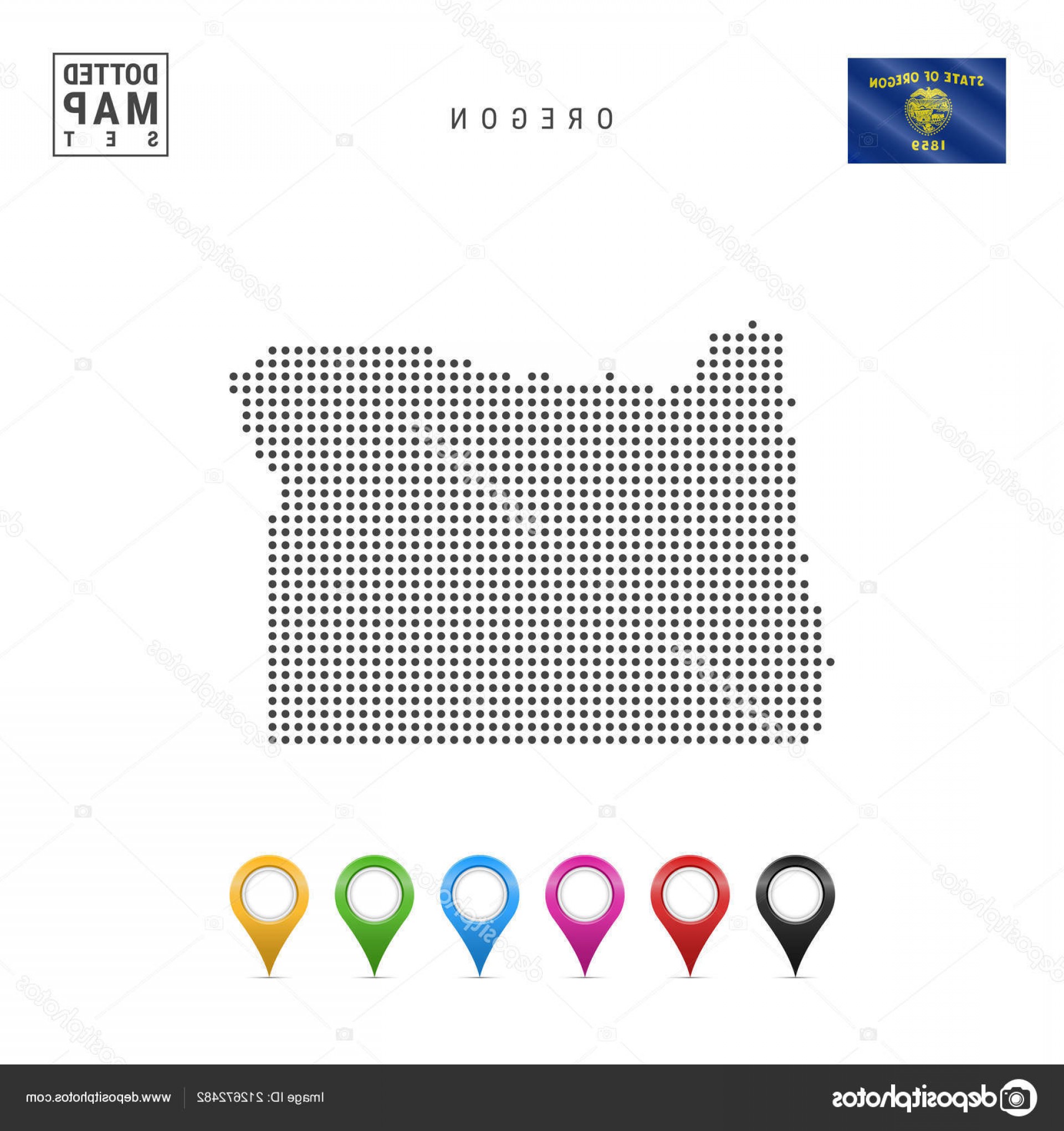 1920x2040 Stock Illustration Dots Pattern Vector Map Oregon Hoodamathrun