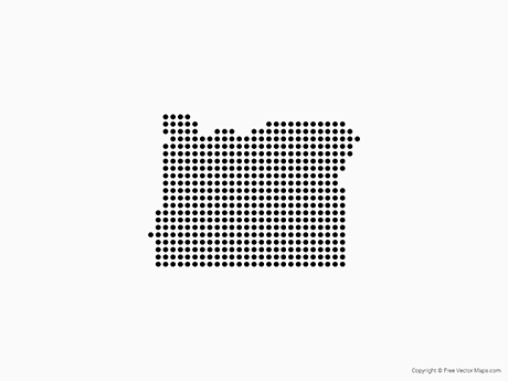 460x345 Vector Map Of Oregon