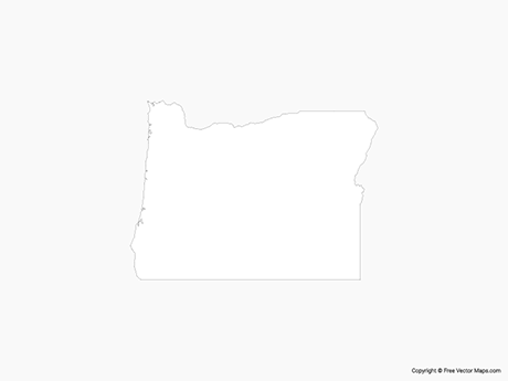 460x345 Vector Map Of Oregon