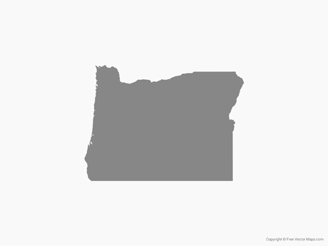460x345 Vector Map Of Oregon